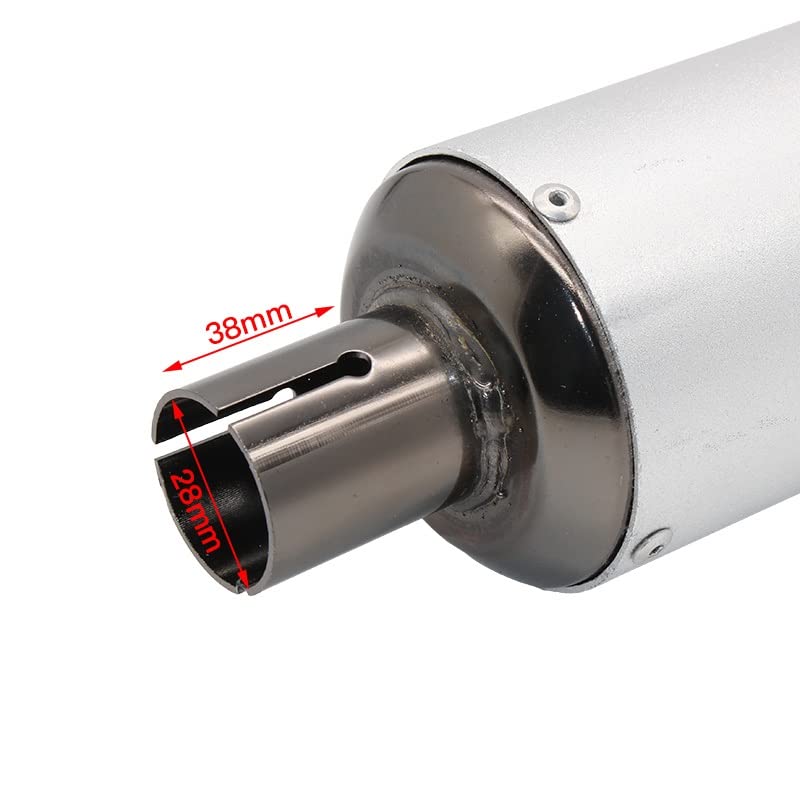 Silenciador Escape Silenciador Escape para Motocicleta 28mm Abrazadera para Tubo Escape para Moto para 110CC 125cc 150cc Quad Bike Scooter Dirt