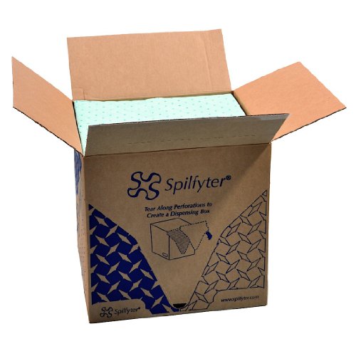 Image of Spilfyter Sorbent Pad, 36 gal, 16 in x 18 in, Universal, Green, 100 PK G-75-1 Each