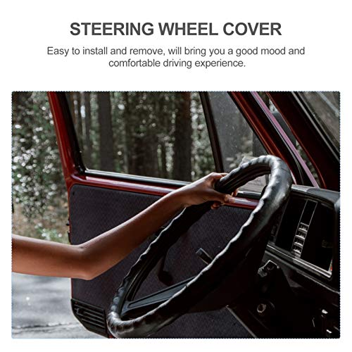 FAVOMOTO Tampa Do Volante Carro de Pelúcia Quente Tampa Do Volante Acessórios Antiderrapantes Do Car