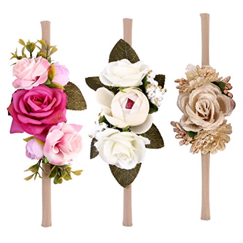 Tiara floral para bebê, tiara de flores de camélia, guirlanda para festa na praia