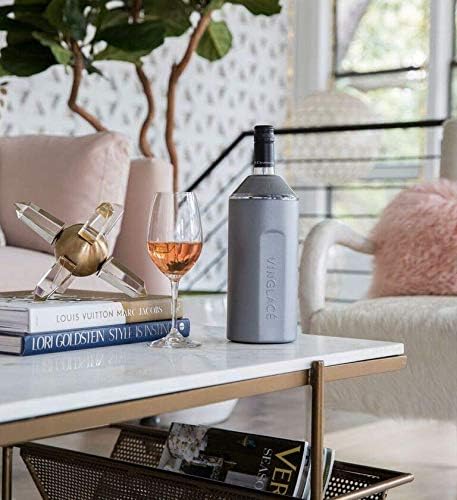 Vinglacé Wine Bottle Chiller- Portable Champagne Insulator- Stainless Steel Wine Cooler Sleeve - Keeps Wine Cold (Graphite) - Image 4