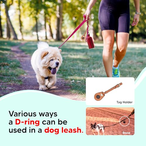 Image of Adil's Biothane Dog Leash - Waterproof Leashes for Dogs, Metal Hook, Adjustable 5ft Length Suitable for Dogs & Puppies, Ideal for Walking, Running & Training (RED)