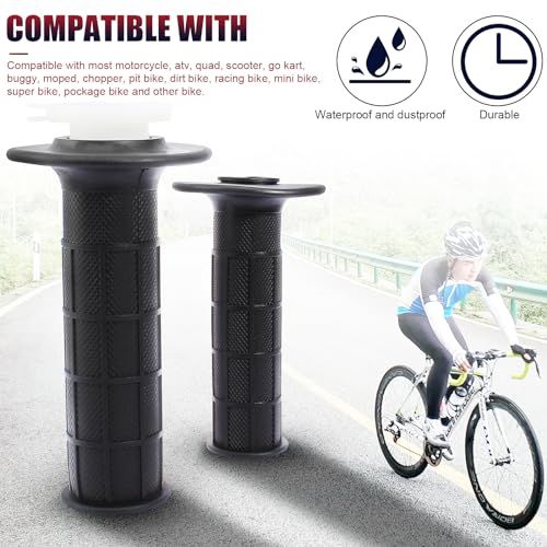 QAZAKY Twist Throttle Accelerator Handle Grip Cable Set for 50cc-90cc 110cc 125cc 140cc 150cc 200cc 250cc 4-stroke Engine Pit Dirt Mini Pocket Bike ATV Quad Scooter CRF50 XR50 7/8inch 22mm Handlebar - Image 4