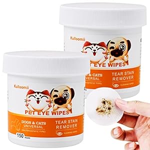 kulloomii Augenpflege FingerPads für Hunde 300 Stück Augenpflege Hund und Tränenfleckenentferner Hund – Augenreiniger für Hunde & Katzen mit beruhigendem, sanfte geruchlose harmlose Hunde augentücher