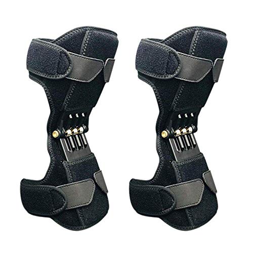 QYHSS 1 Paar Knie-Booster, Joint Support Knee Pads, Kniestützgurt mit starker Rückprall-Federkraft, Knieschutzpolster, Reduzierte Knielast, Für Arthritis Tendonitis Gym Workout Cover