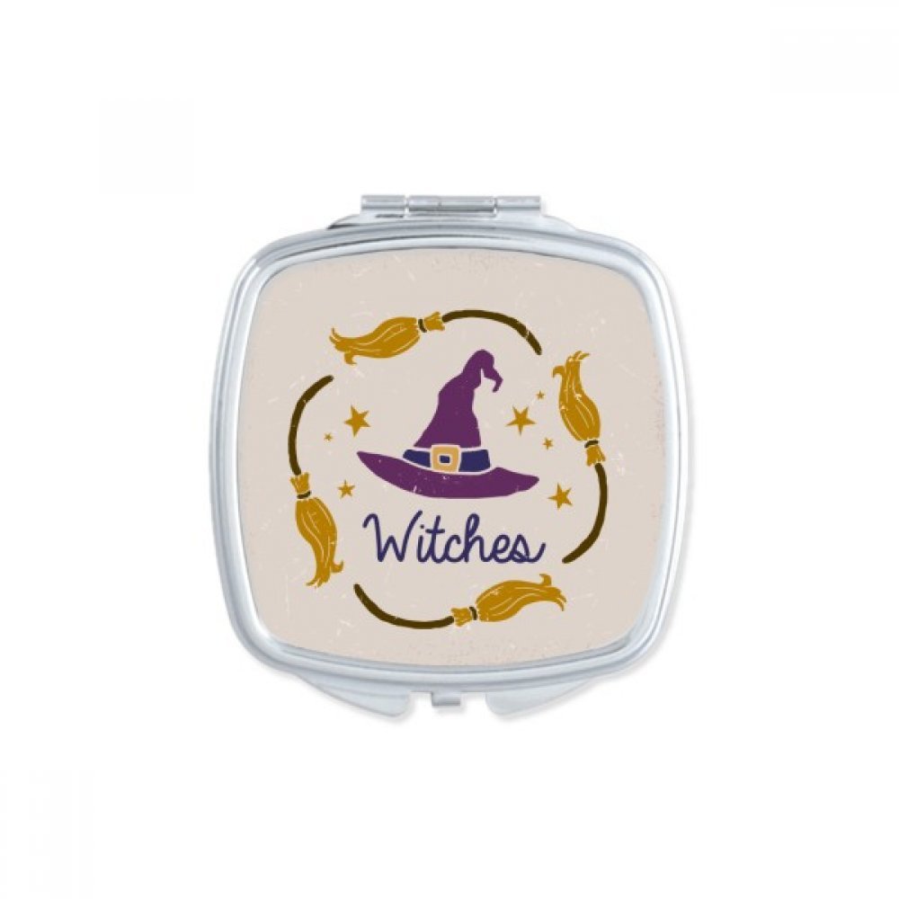Miroir de poche portable fini les maquillage ratés grâce au motif citrouille mignon