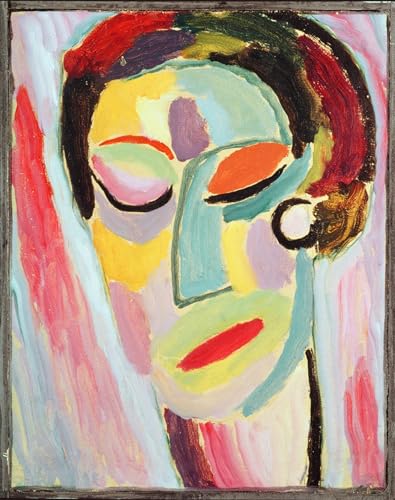 Tableau yeux fermés Jawlensky pour habiller un grand mur vide avec une toile 60x90