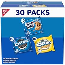 Nabisco Sweet Treats Cookie Variety Pack OREO, OREO Golden & CHIPS AHOY!, 30 Snack Packs 2 Cookies Per Pack
