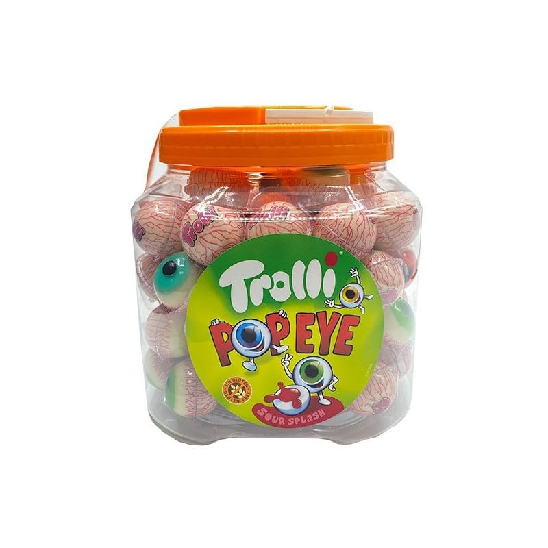 Ojos Trolli Rellenos | Golosina 3D | SIN GLUTEN | Bote 85 Unidades