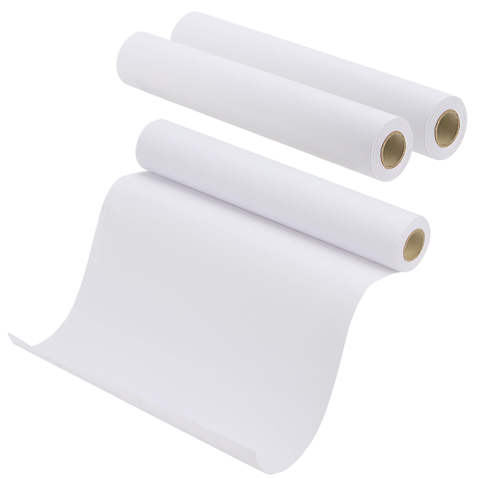 KEILEOHO Lot De 3 Rouleaux Papier à Dessin Blanc 30 Cm X 15 M 70g - Pour Croquis, Peinture Et Chevalet