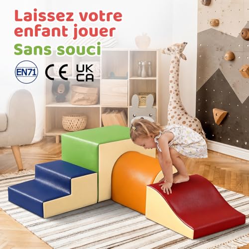 Structure d'escalade blocs mousse éducatifs parcours motricité GeerWest