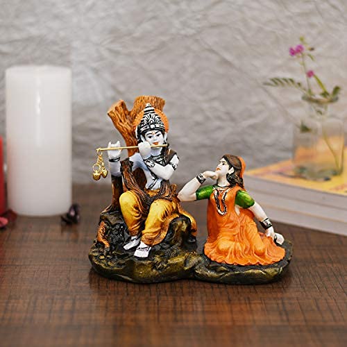 Lord Krishna statuette multicolore idée cadeau crémaillère et fête