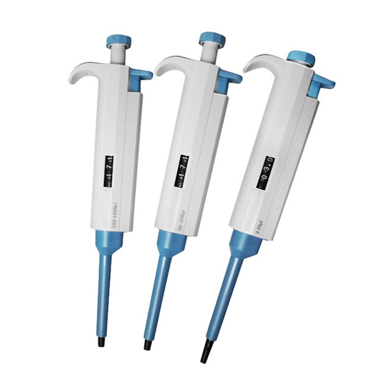 Pipeta Micropipeta De 2 Uds, Canal Único, Multicanal, Manual, Rango Continuamente Ajustable, Laboratorio 0,1μl-1000μl para laboratorio(50-200ul)