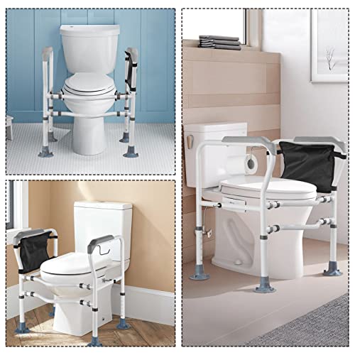 Ksitex Toilet Safety Rails And Frame, Toilet Handles For Elderly, Toilet Supports For Seniors, Handicap Heavy Duty Grab Bar #TOP7