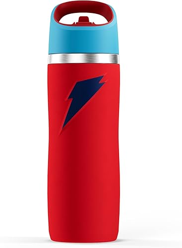 Miniatura 14 de Gatorade 'Overtime' - Botella de agua de acero inoxidable de 22 onzas, tapa giratoria, color gris