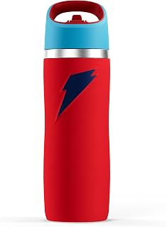 Gatorade 'Overtime' 32oz Stainless Steel Water Bottle, Straw Cap, Red/Blue