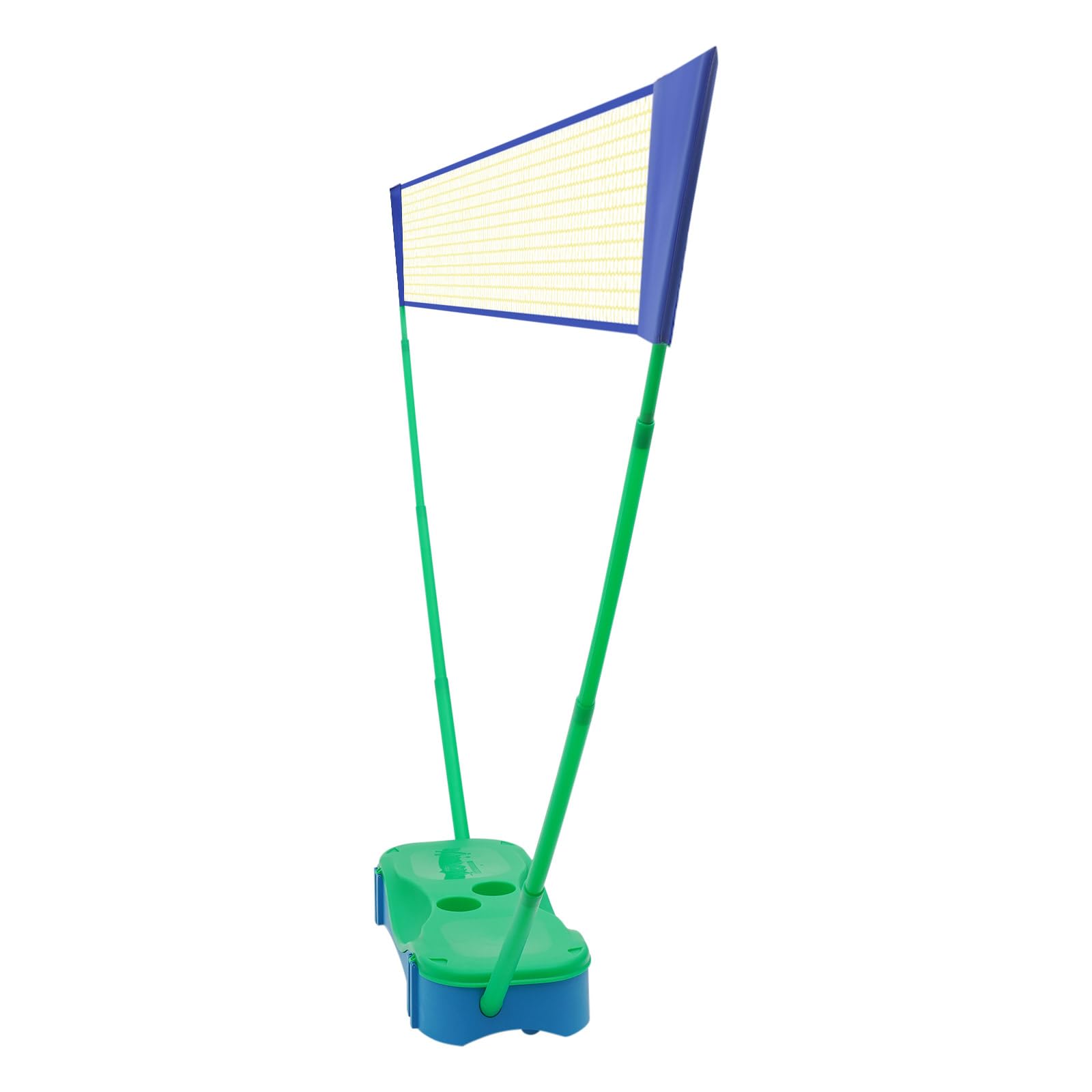 Filet de badminton avec support, support de filet portable, filet de badminton avec 2 raquettes de badminton, 2 volants, filet de volley-ball pour intérieur et extérieur, arrière-cour, plage