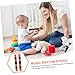 Kisangel 2pcs Portable Rhythm Sticks for Boys and Girls Colorful Percussion Musical Instrument Toys Early Educational Playthings for Learning Music