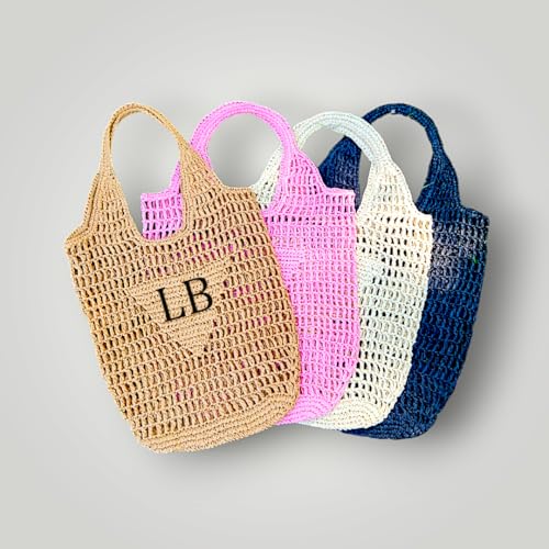 Bolso de playa grande tejido para mujer miniatura 6