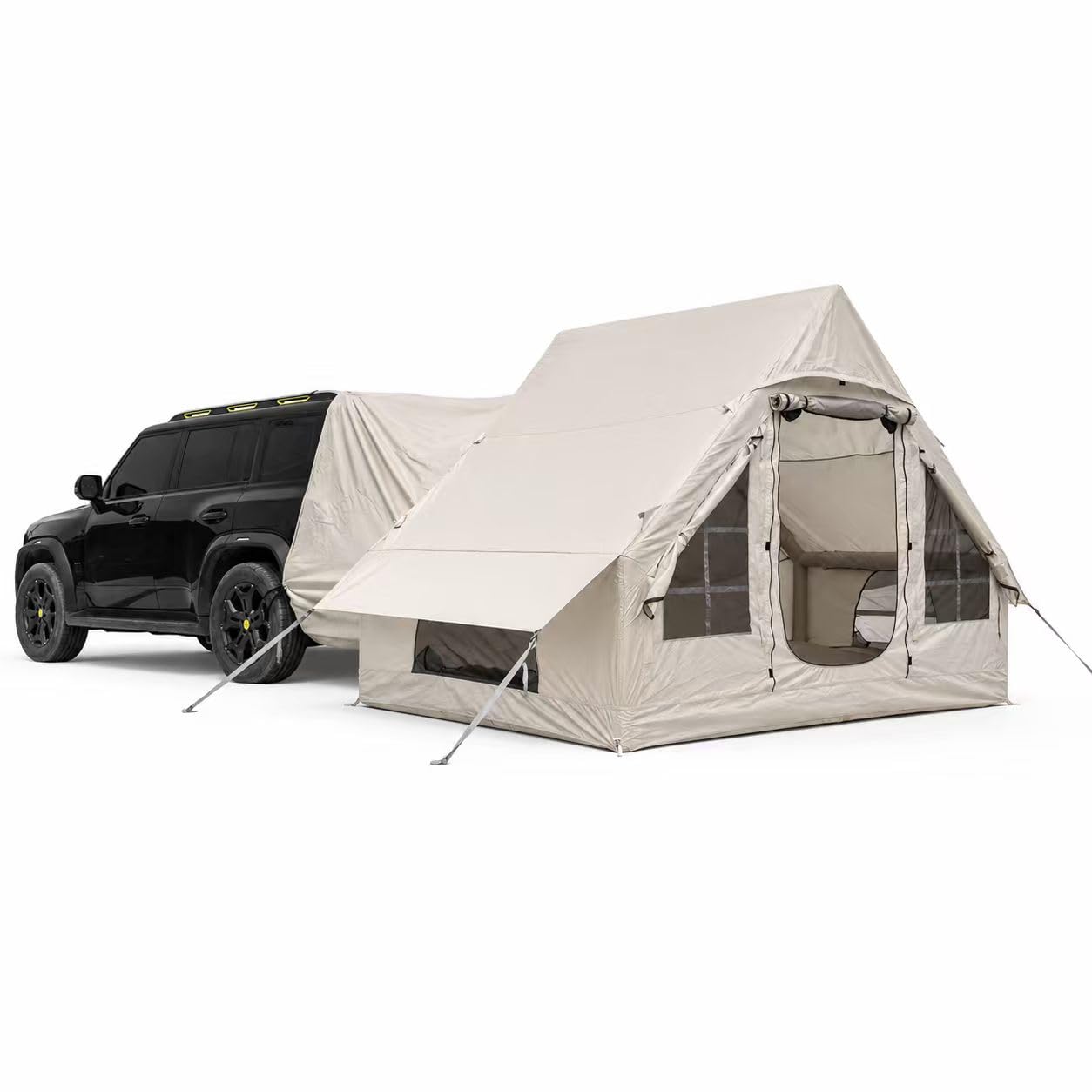 SUV Tailgate Inflatable Tent with PVC Skylight and Auto Valve