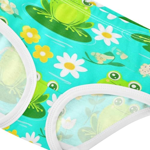 Cotton Toddler Underwear Floral Cute Cartoon Frogs Summer Floral Panties Little Girl Personalized Undies Kids Briefs 2t4