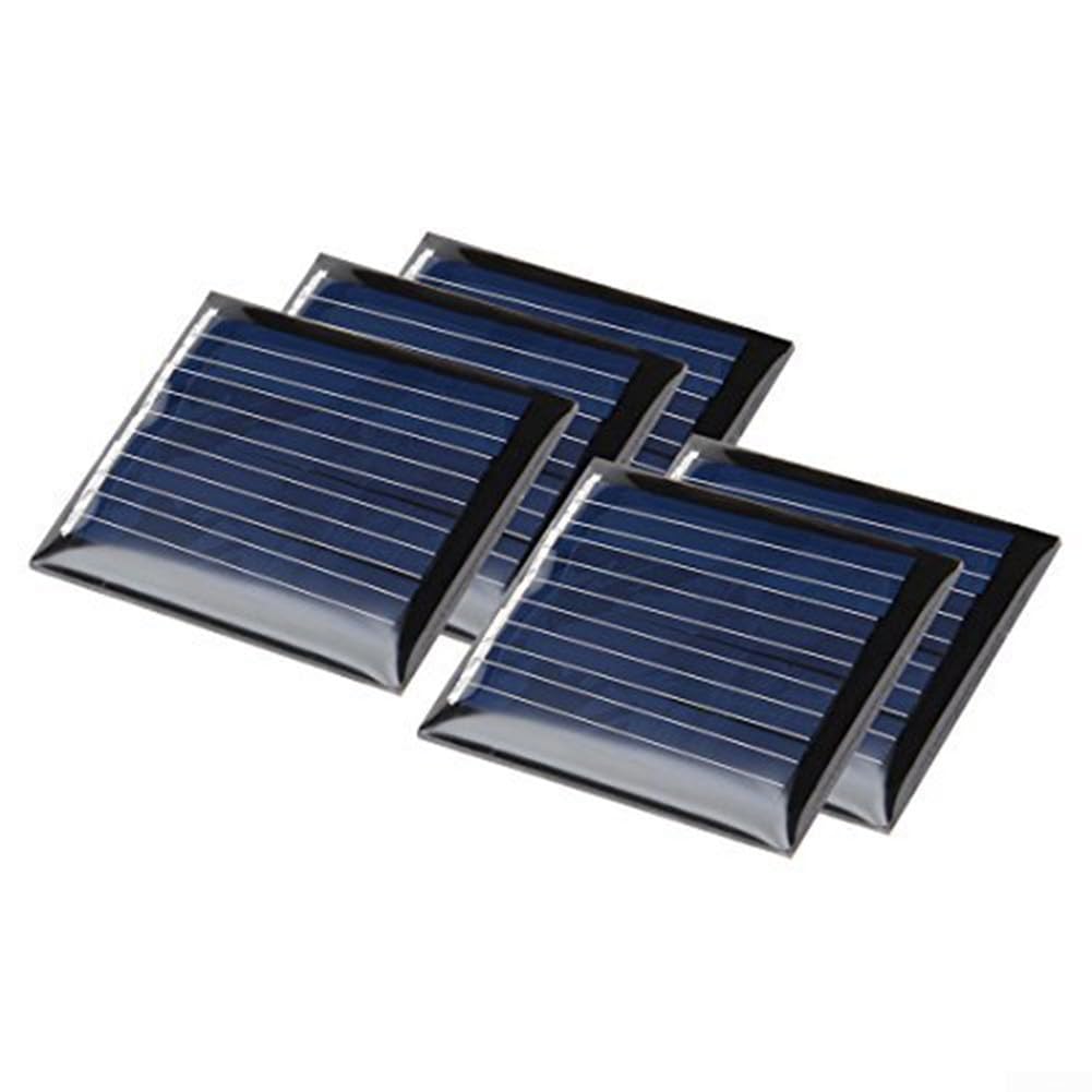 DIY Project Essential Set of Five Compact Miniature Solar Panels (2V/55mA) Perfect for Light Toy Chargers
