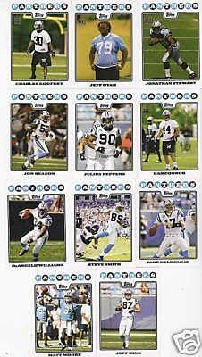 Carolina Panthers Football Cards - 5 Years Of Topps Complete Team Sets 2007,2008,2009,2010,2011 - Includes Stars, Rookies & More - Individually Packaged!