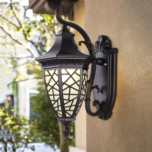 Applique murale solaire traditionnelle avec télécommande éclairage patio