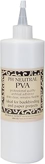 Lineco Books by Hand pH Neutral PVA Adhesive - Archival Acid-Free Bookbinding Glue, Dries Clear Fast, 16 Oz Lay-Flat