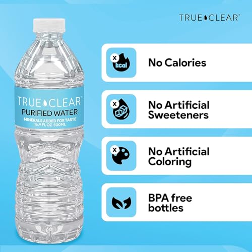 Image of True Clear Purified Water, 16.9 Oz, 24 Bottles /Case