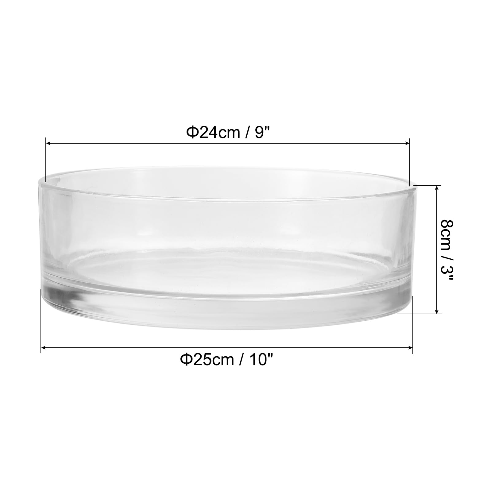 PATIKIL Vasi Cilindrici In Vetro 10x3 Pollici, Contenitore Per Piante E Terrario Trasparente Con Fondo Rinforzato Per Centrotavola Floreali Decorativi Decorazione Per Matrimoni Eventi