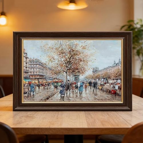 Impression sur toile de scène de rue de Paris Blanchard - Cadre déco murale