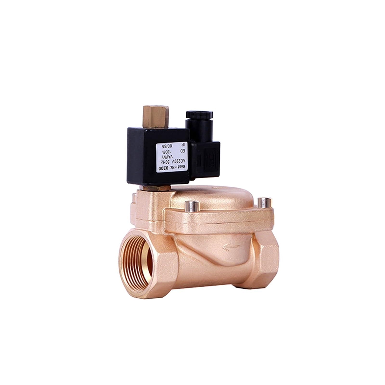 Tredswqcv G-24Vac-Nbr-Seal 1-1/4" Normally Open High Pressure Solenoid Valve 110V 24V 12V 24V 0955 Brass(G-24Vac-Nbr-Seal)