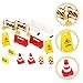 Toddmomy 14pcs Traffic Construction Signs for Kids, Miniature Traffic Cones Street Warning Toy for Children Construction Safety Education Plaything
