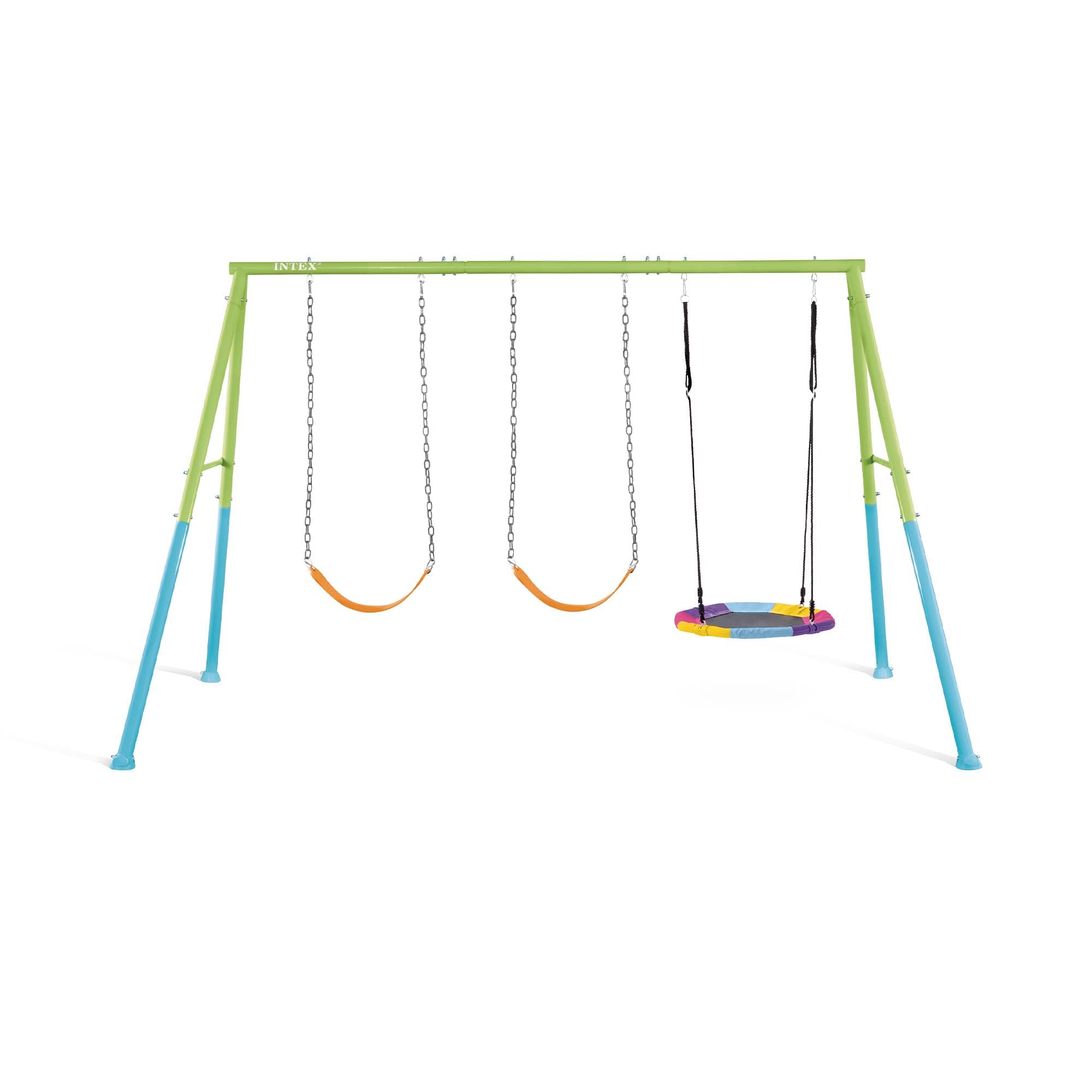 intex balançoire nid avec portique
