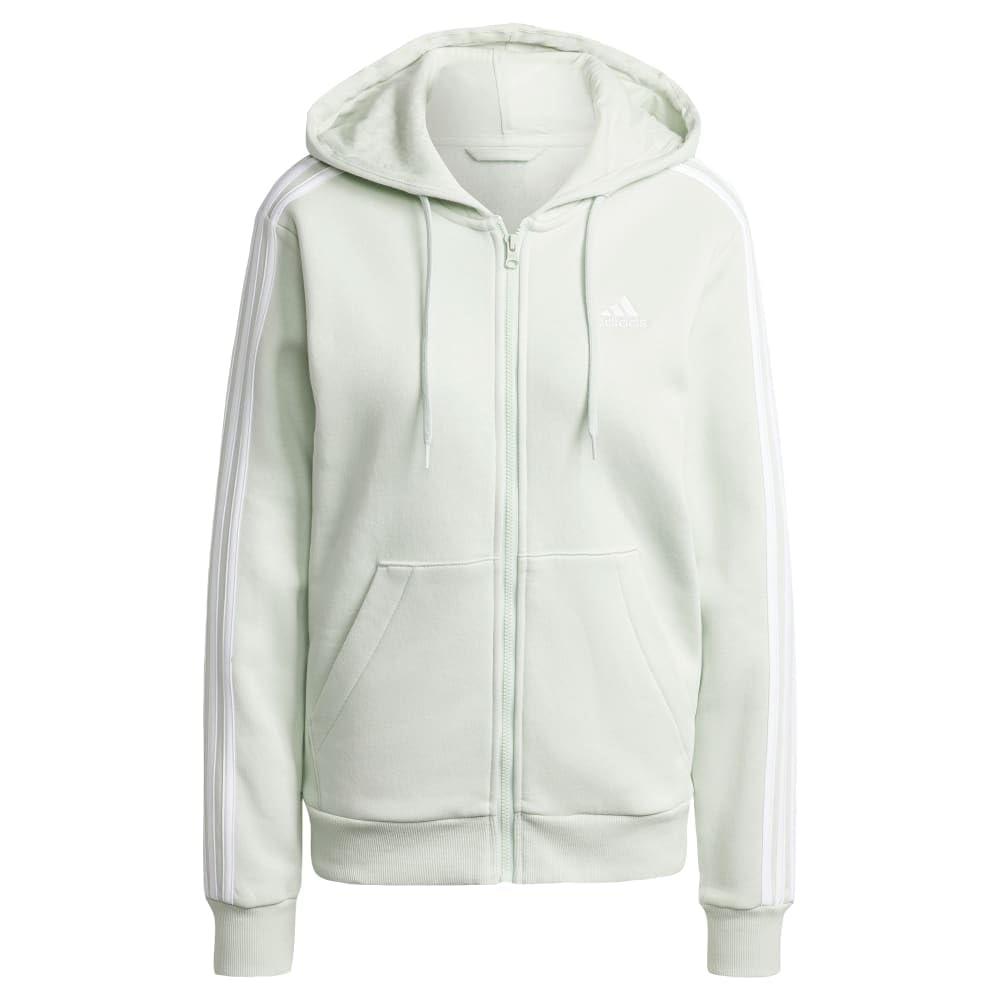 adidas womens Essentials 3-stripes Full Zip Fleece Hoodie