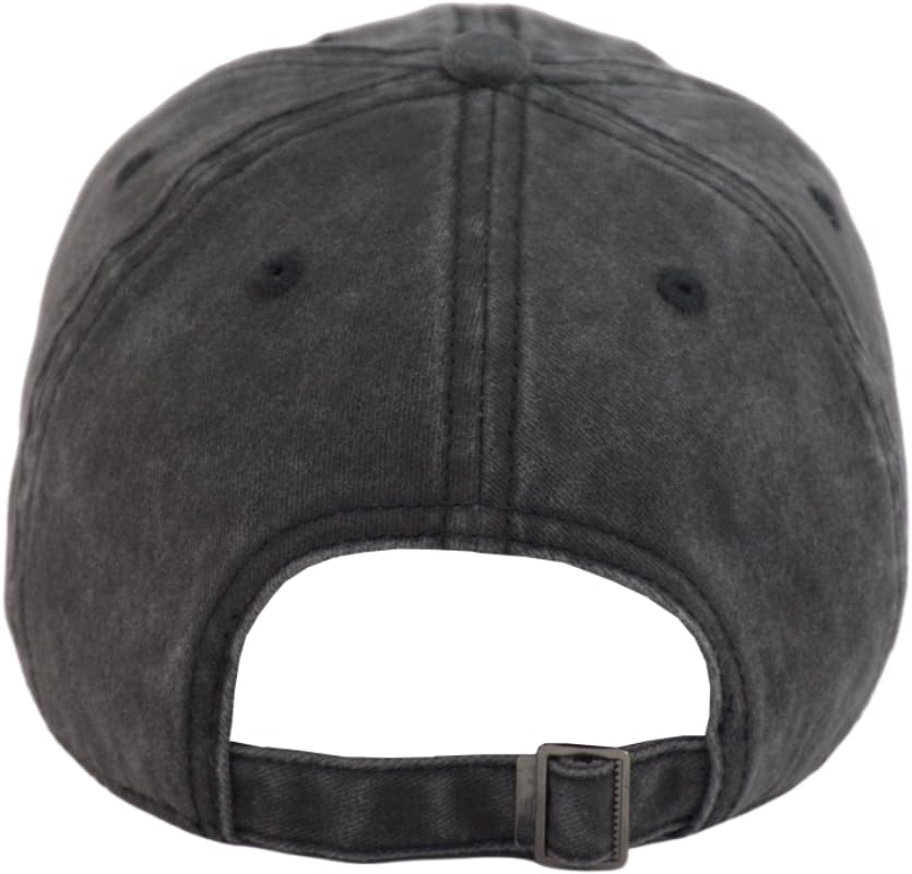 Image of Vintage Washed Cotton Baseball Caps Men Women Adjustable Unstructured Low Profile Dad Hat