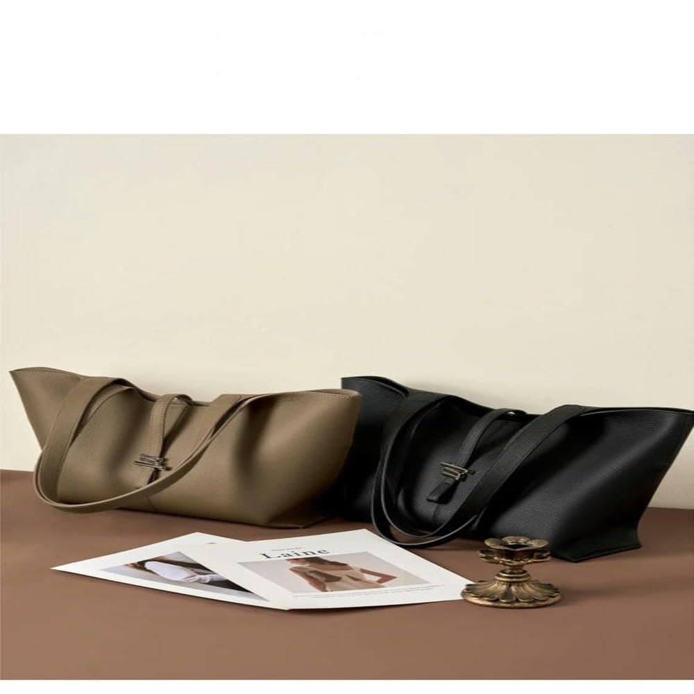 ZBDZSW Bolso Grande de Mano para Mujer Bolsos de Hombro de diseñador de Lujo de Cuero Genuino Bolsos de Mano de Piel de Vaca de Moda para Mujer 2661-Elephant Grey