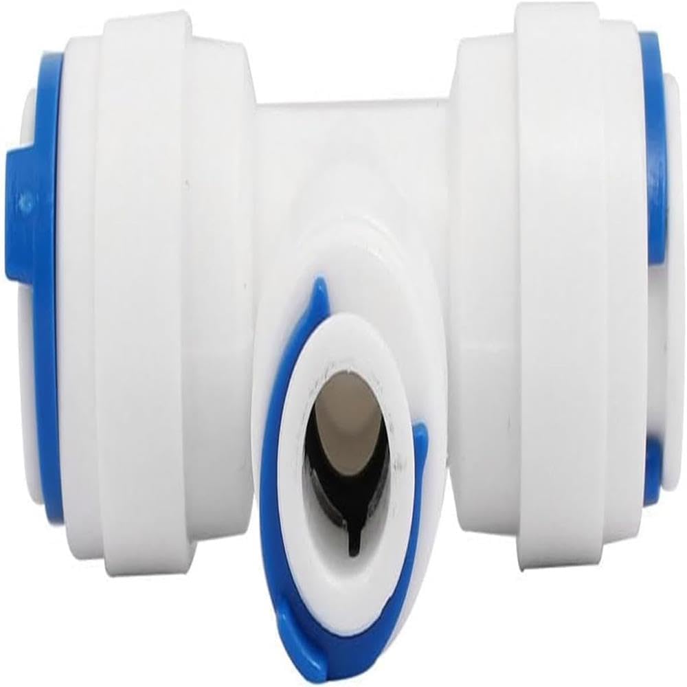 3pcs 3/8" X 3/8" X 1/4" T Shaped 3 Way Tube Quick Push In Contor