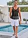 Runcati Mens Sleeveless Tank Tops Knitted Crochet See Through Hollow Out T-Shirts Muscle Summer Beach Hippie Shirts Black