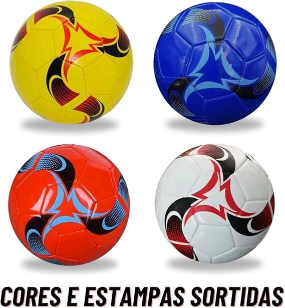 Bola De Futebol Society Campo Quadra Colorida Tamanho Padrão N°5 Premium