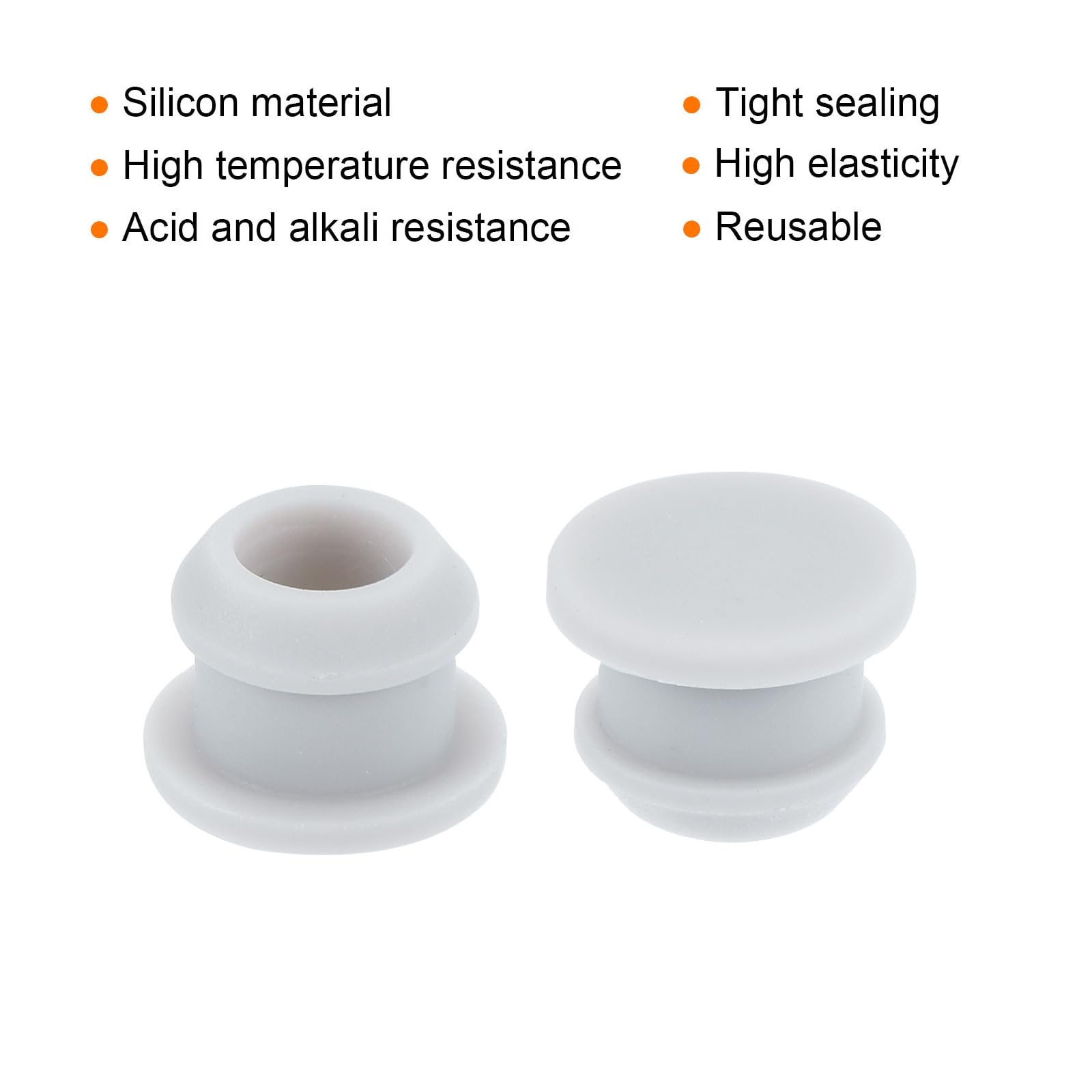 Lot De 15 Bouchons En Silicone Souple - Pour Trous De 14mm - Forme En T - Résiste Haute Température (315°C) - Avec Boîte De Rangement