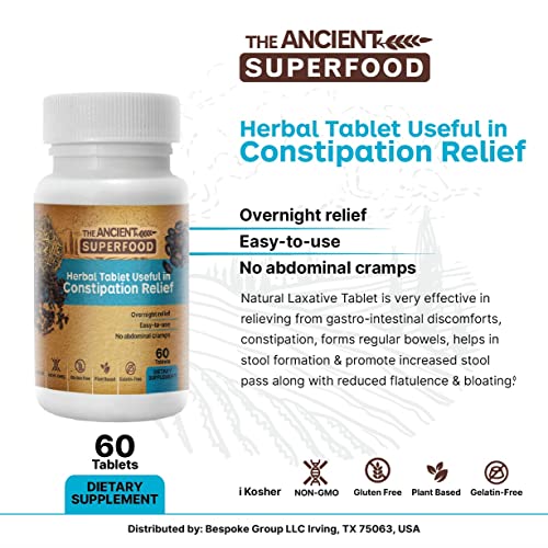 The Ancient Superfood Herbal Tablet Useful In Constipation & Deep Detox - 60 Count - Natural, Gelatin Free, Gluten Free, Vegan & Non Gmo, 1 #TOP3