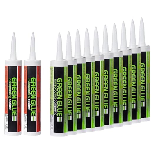 12 Pk Soundproofing Damping Compound and Acoustical Caulk Bulk Set - 10 Tubes Green Glue Noiseproofing Compound and 2 Tubes Adhesive Sealant for Noise Dampening and Sound Insulation