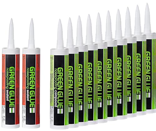 Trademark Soundproofing Green Glue Soundproofing Compound and Acoustical Sealant Combo Set - Ten...