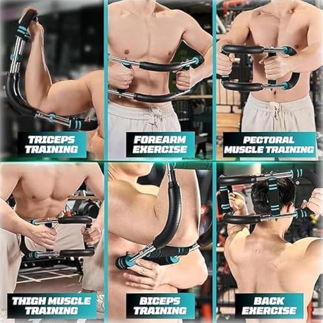 PowerTwist Arm Trainer, Adjustable 20-110lbs Chest Workout Equipment, Portable Arm and Chest Muscle Trainer, Gorilla Bar for Chest Workout, Upper Body Workout Equipment for Men and Women (Red)