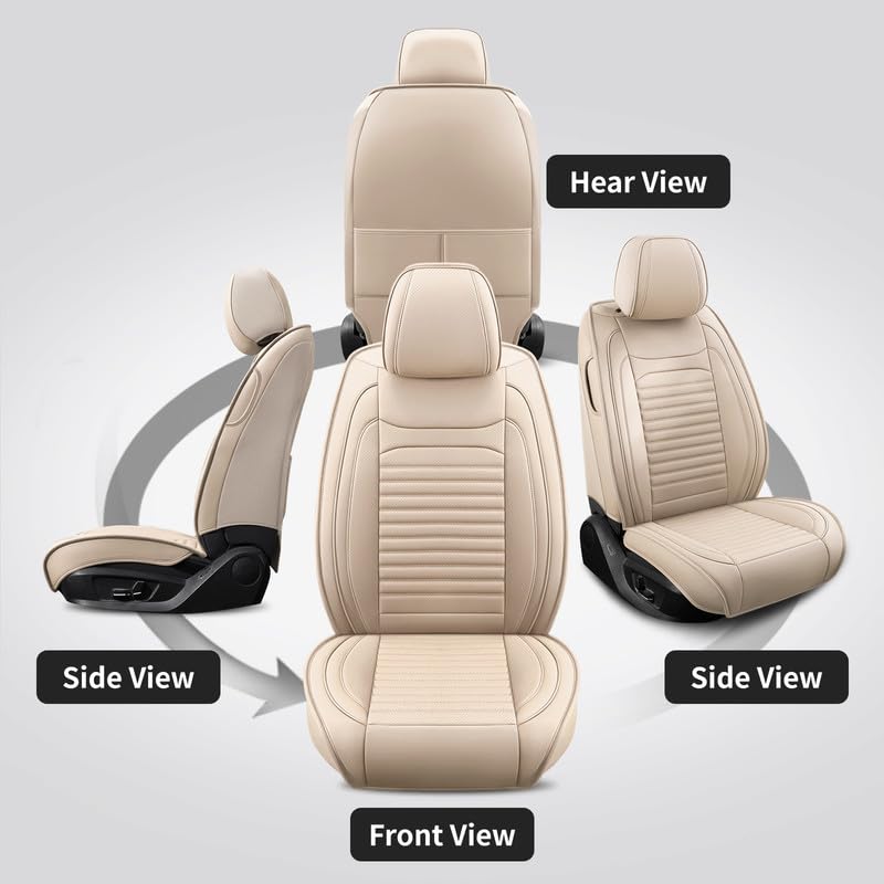 Image of Front Seat Covers Fit for Chevy /Chevrolet Impala 2000-2020, Beige