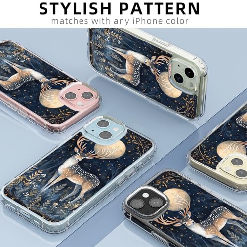 Coque iPhone 16 Plus transparente en acrylique rigide et antichoc motif Noël