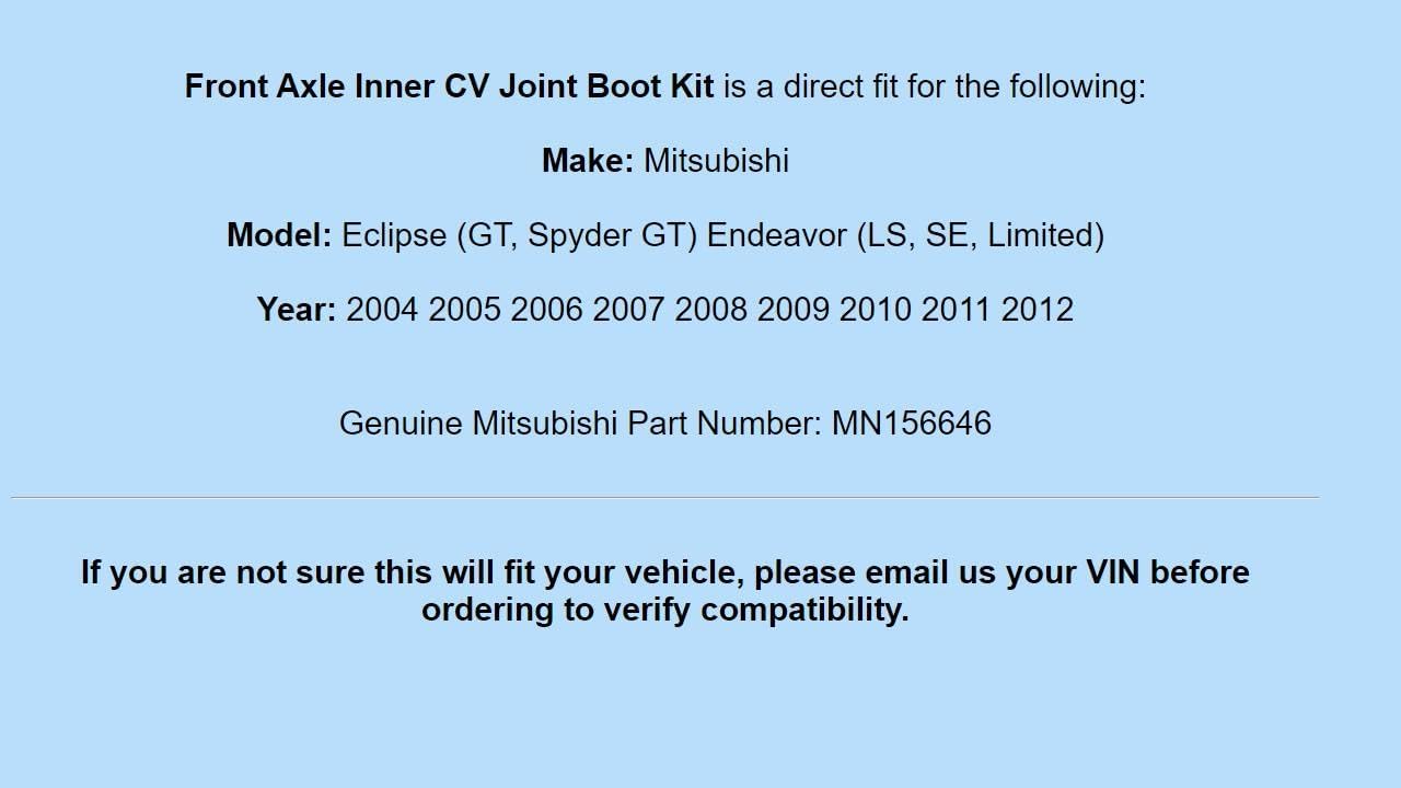 Genuine OEM 2004-2012 For Mitsubishi Front Axle CV Joint Boot Kit Galant Eclipse MN156646