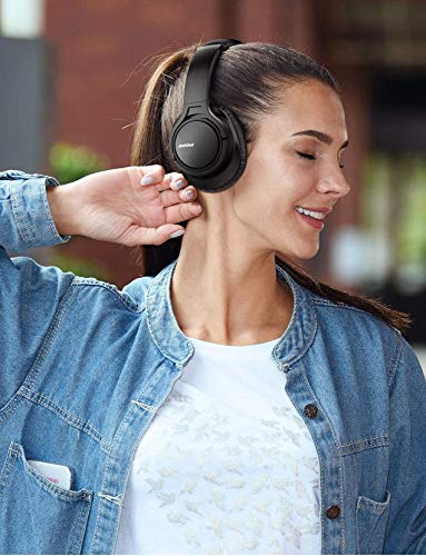 Mpow H7 Bluetooth Headphones, Comfortable Over Ear Wireless Headphones, Hifi Stereo Headset, Wireless Wired Mode, Built-in Microphone for Kids, Adults, Cellphone, Online Class, Home Office, PC